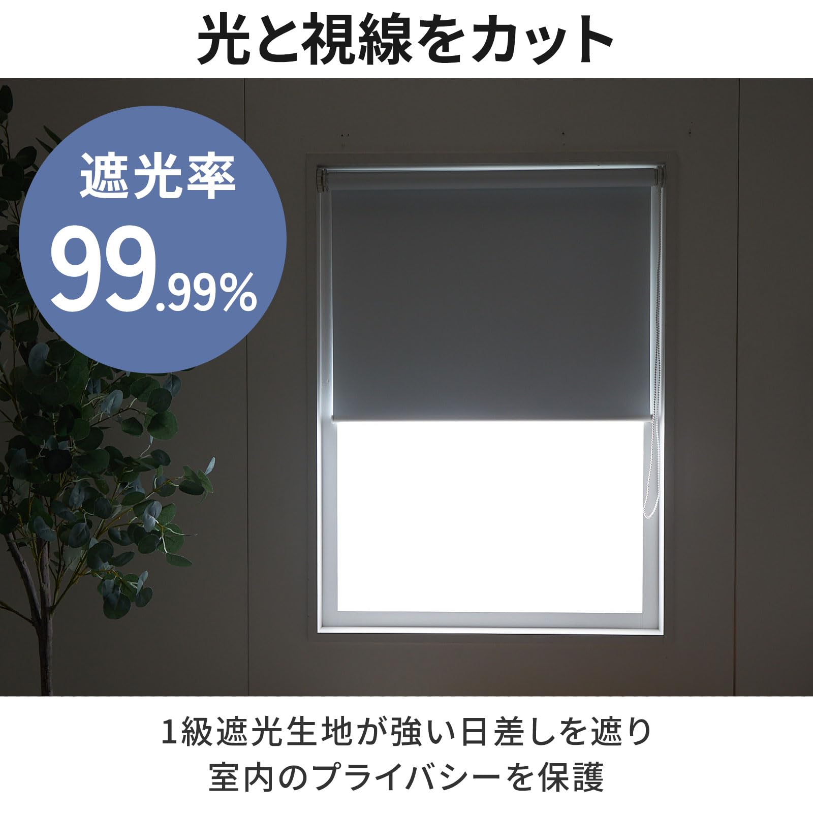 Amazon｜グラムスタイル ロールスクリーン 突っ張り式 スリム設計 1mm
