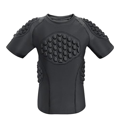 Topeter Football Padded Shirt for Youth, Kids Compression Rib Protector