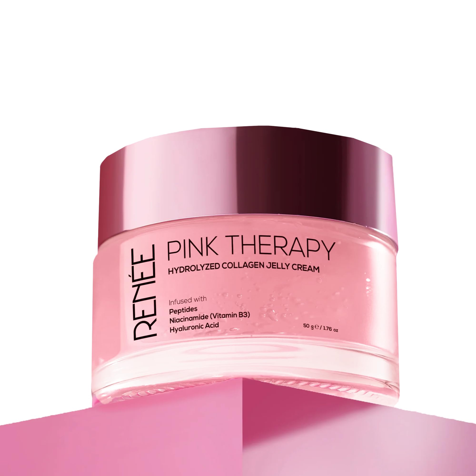 RENEE Pink Therapy Hydrolyzed Collagen Jelly Cream | Hydrates, Repairs, Smoothens & Plumps Skin | Peptides, Niacinamide & Hydrolyzed Collagen Enriched | 50 gm-image-17