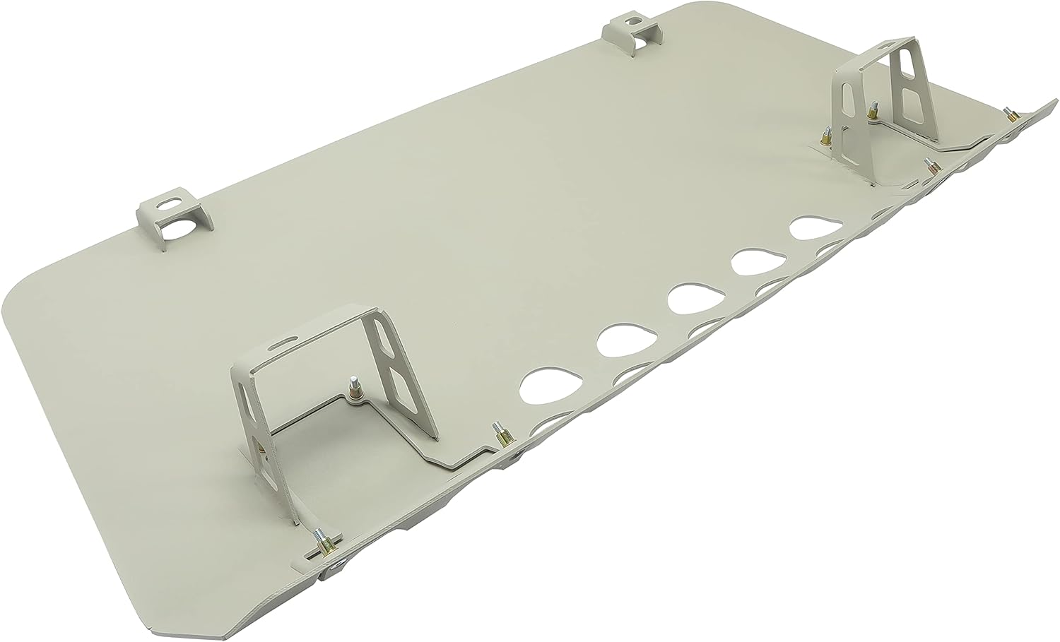 ECOTRIC Front Bumper Engine Skid Plate Compatible with Mercedes-Benz G Class G55 G63 G65 Lower Valance Engine Guard Skid Plate Powder Coated Aluminum Silvery
