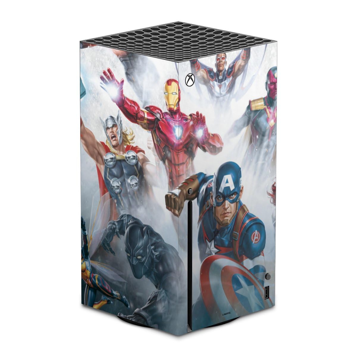 DeinDesign Skin kompatibel mit Microsoft Xbox Series X Folie Sticker Marvel The Avengers Offizielles Lizenzprodukt