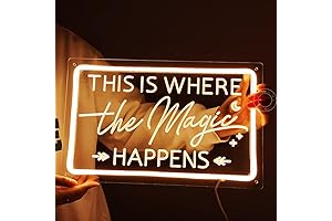 Dazzling Neon "This Is Where the Magic Happens" Sign