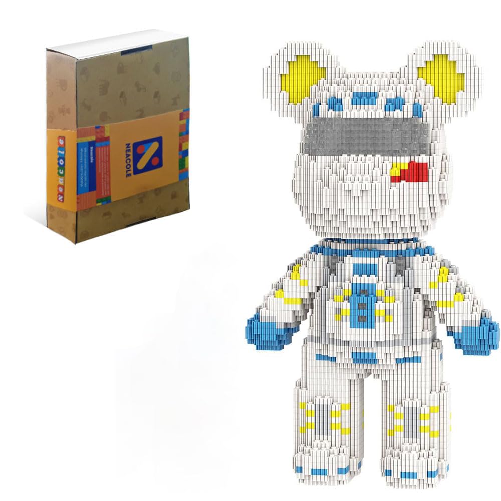 Neacole Building Blocks Set, 4500 Pieces, Medium Bear Design, Creative Construction Toy (astronauts Bear)