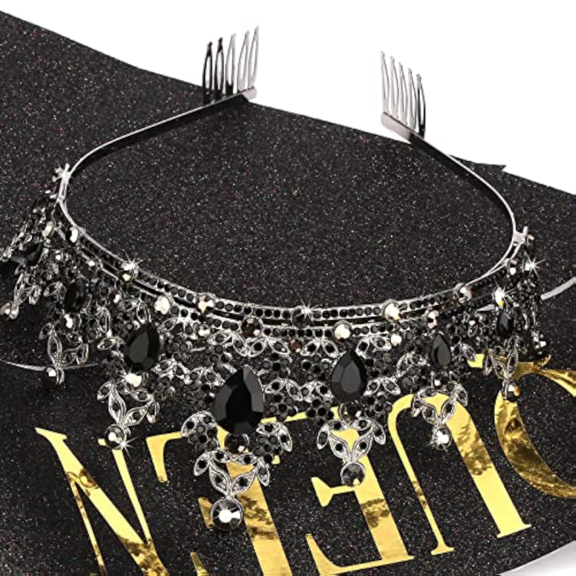 Women's Birthday Queen Sash and Crystal Tiara Set