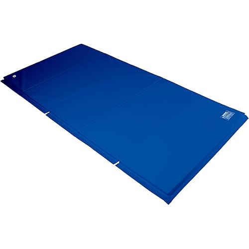We Sell Mats 5 ft x 10 ft Gymnastics Mat, Folding Tumbling Mat for Exercise, Yoga, Martial Arts, Portable with Hook & Loop Fasteners