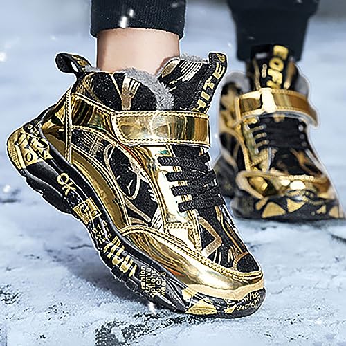 Boys Snow Boots Winter Waterproof Slip Resistant Sneakers Faux Fur Lined Winter Boots Cold Weather Shoes2