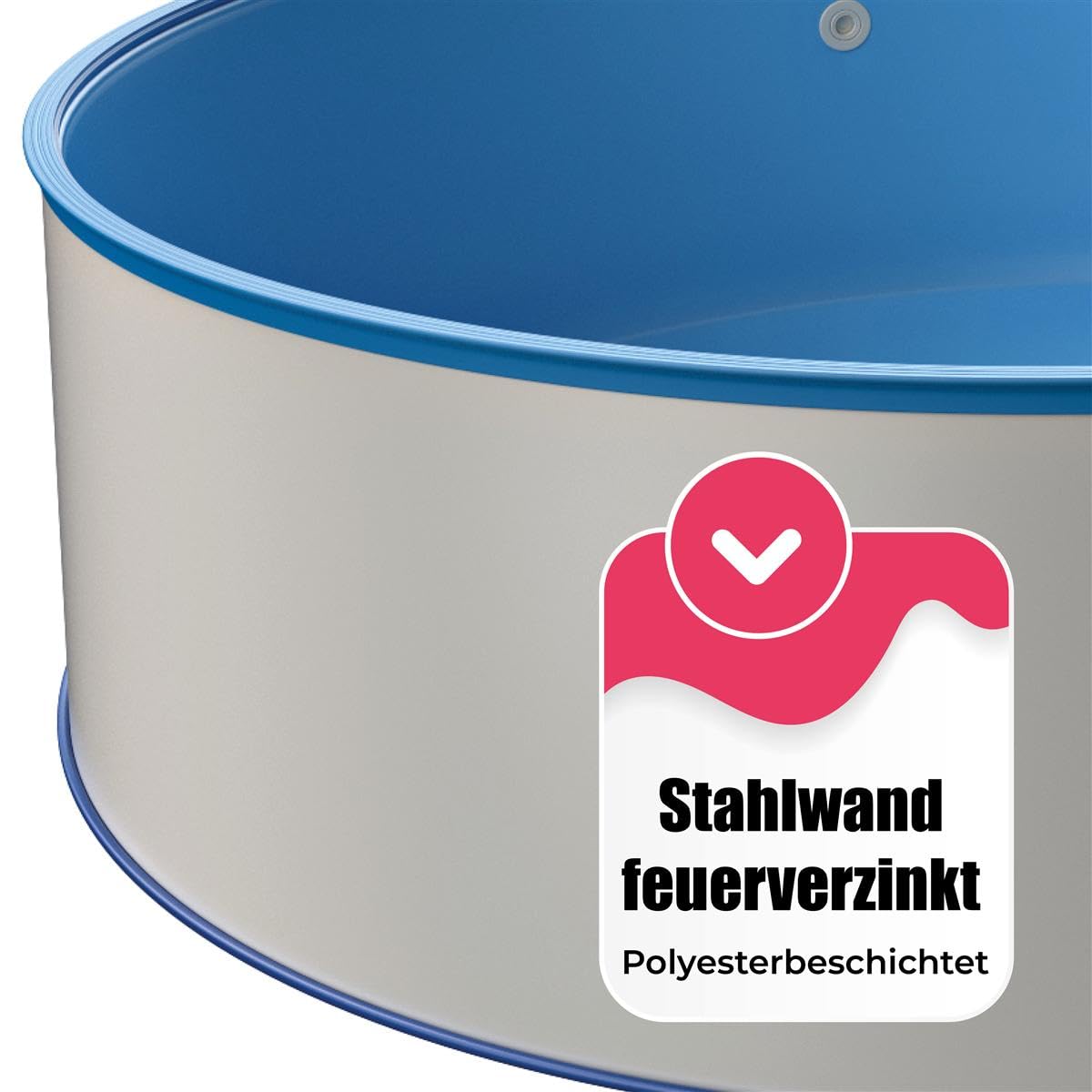 POWERHAUS24 Kit de Piscine Ovale, 700 x 350 x 120cm