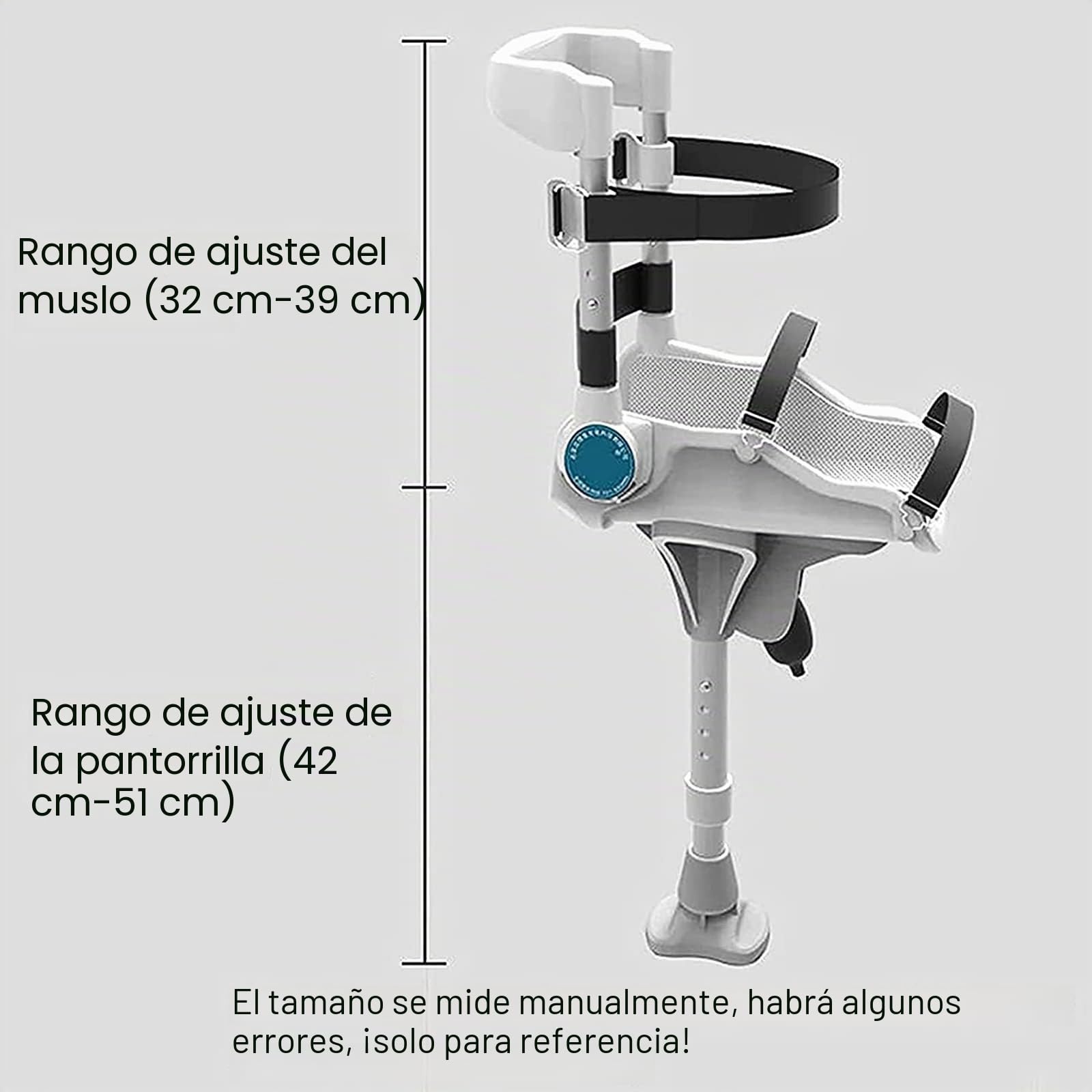 Muleta manos libres, muleta de rodilla sin dolor para discapacidad, ancianos, soporte de lesiones, alternativa a las muletas tradicionales para recuperación de fracturas de tobillo