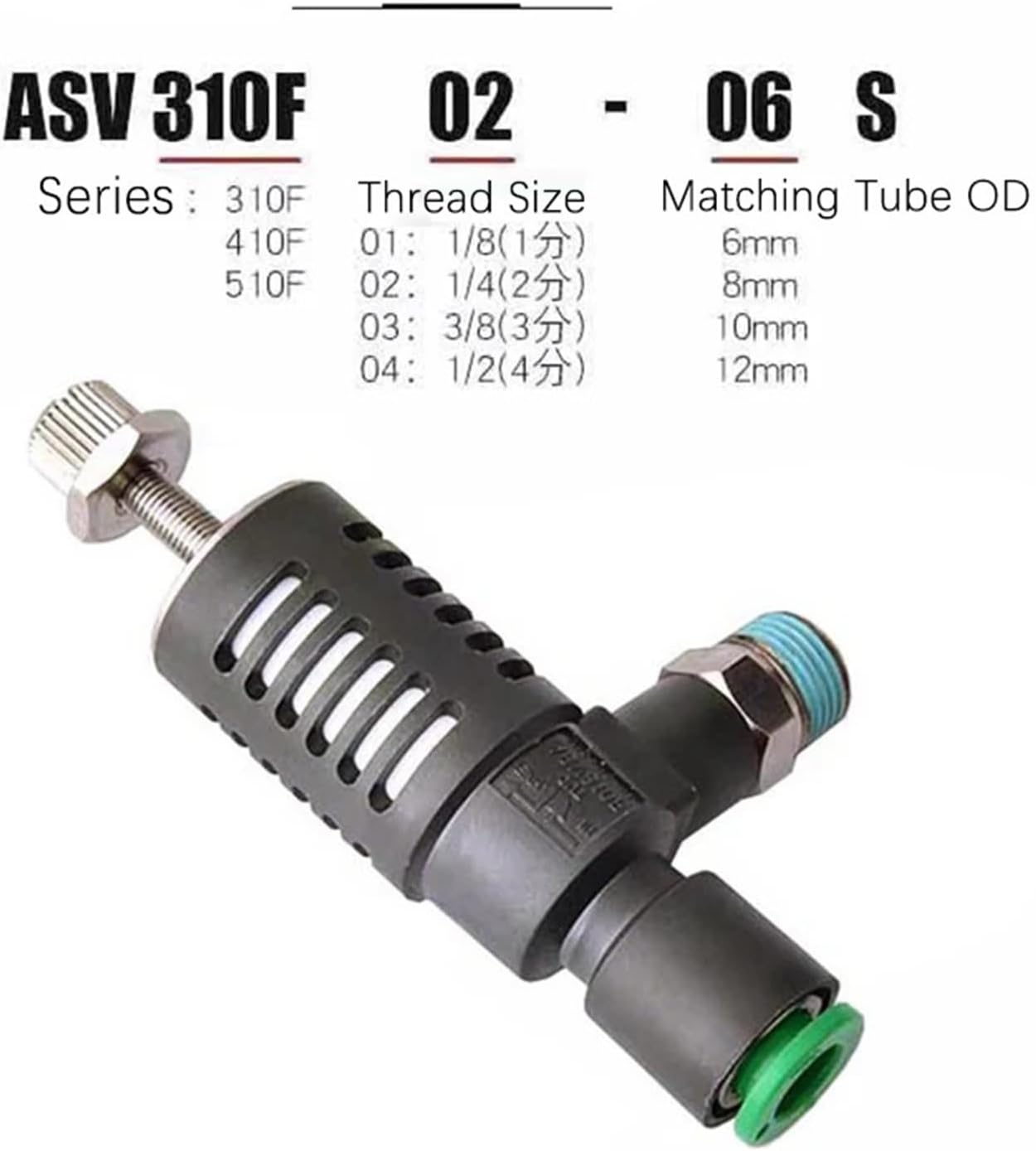 Controller Throttle Valve ASV120F ASV220F ASV310F ASV120F-M3-04 ASV220F-M5-04/06 ASV310F-01/02/03-06S 1Pcs(ASV310F-02-08S)