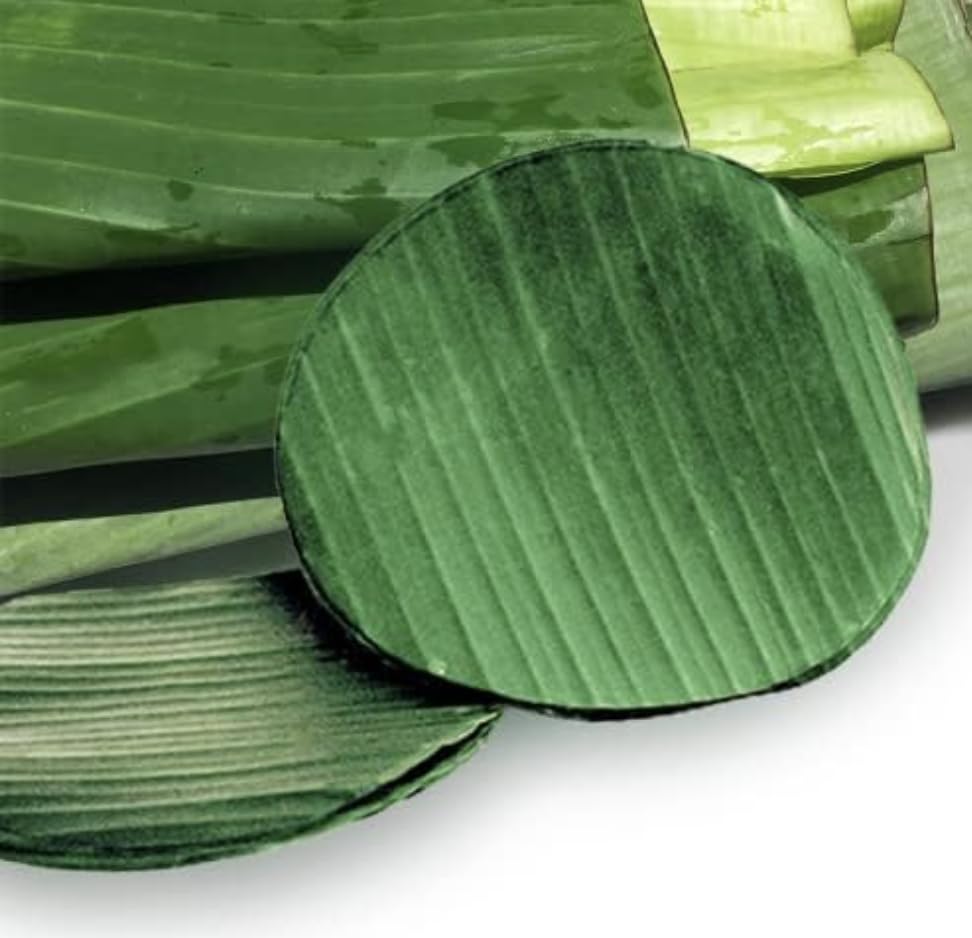 Kejora Fresh Round Banana Leaves 2 LB (1) - 10" Diameter