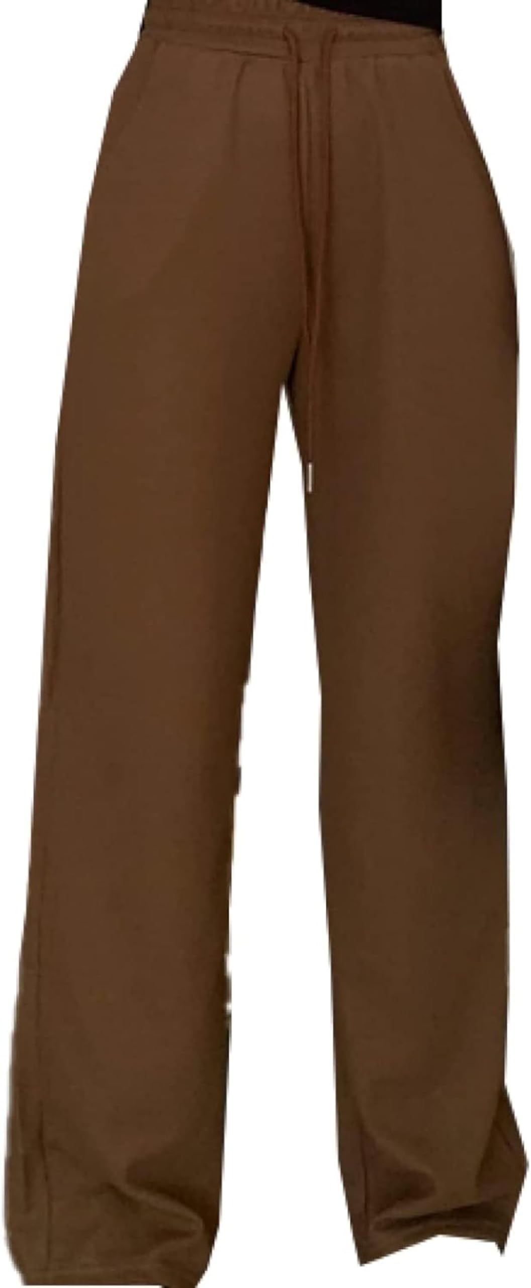 Womens Wide Leg Autumn Casual High Waist Drawstring Loose Sports Elastic Pants