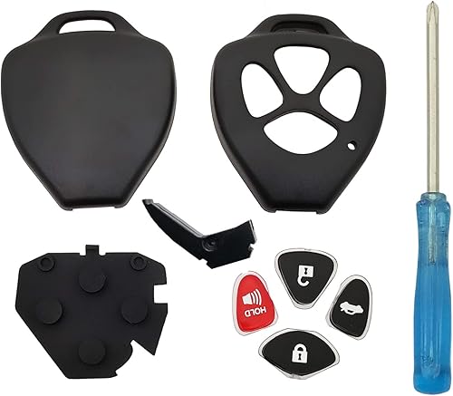 vurbemes Funda de repuesto para llave para Toyota Camry Avalon Corolla Matrix RAV4 Venza Yaris Remote Key Llavero 4 botones (HYQ12BBY, GQ4-29T) vurbemes Funda de repuesto para llave para Toyota Camry Avalon Corolla Matrix RAV4 Venza Yaris Remote Key Llavero 4 botones (HYQ12BBY, GQ4-29T)