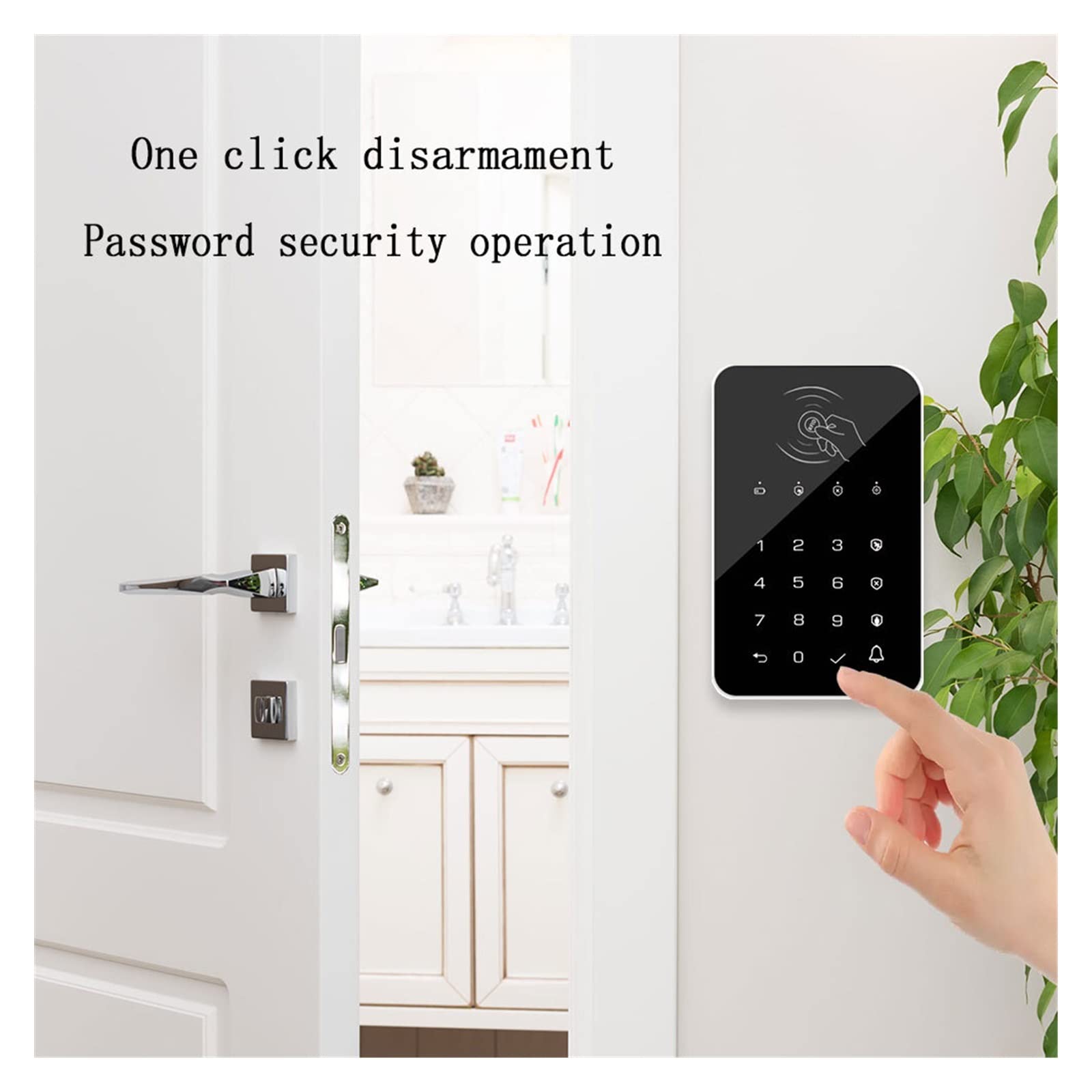 Alarmy domowe, G12+K10 System bezpieczeństwa alarmowego Tuya Wi -Fi GSM Home Awlglar Wireless RFID Kluczowe aplikacje Kontrola inteligentnych zestawów domowych(C)