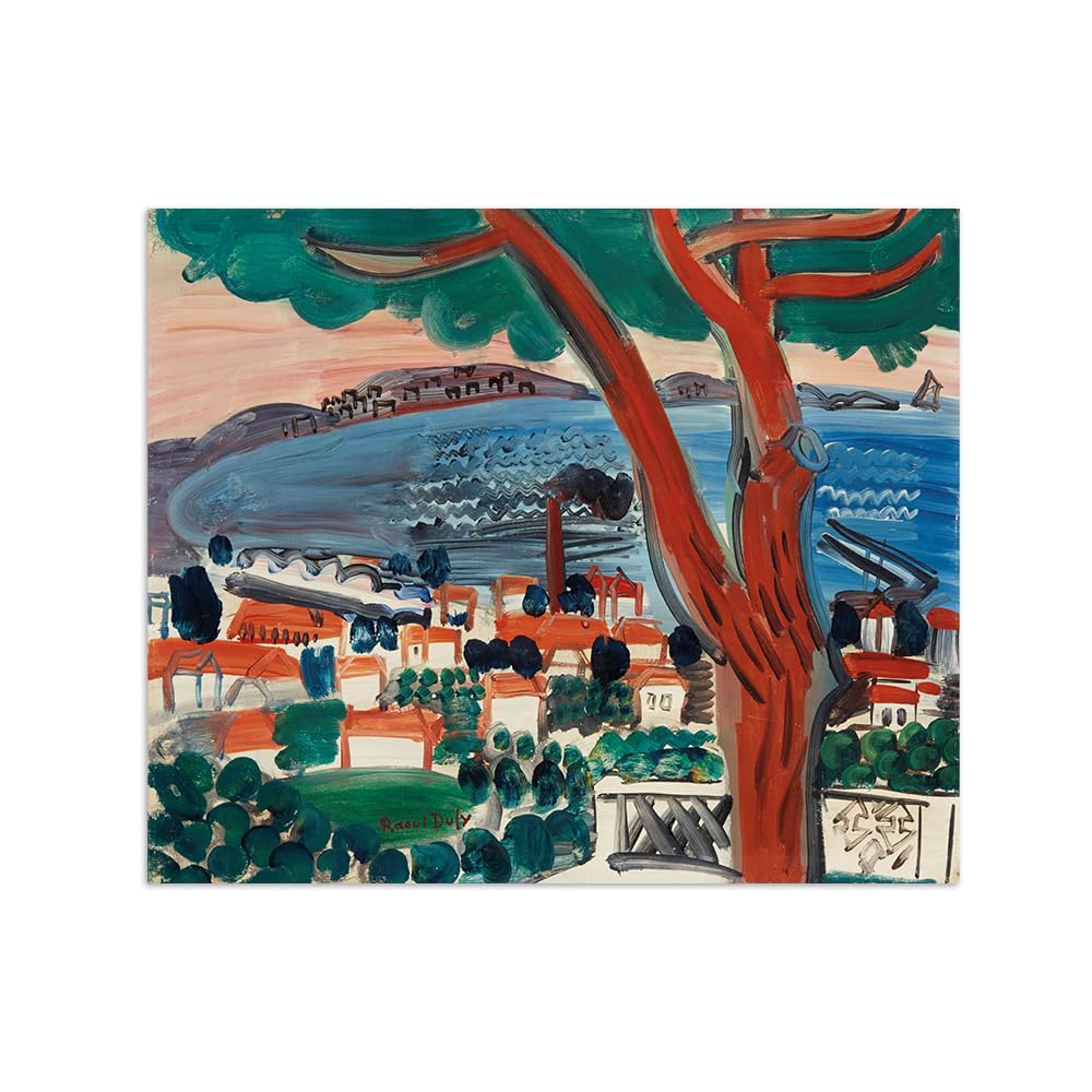 Sdyskkug Unframed Raoul Dufy Famous Painting Print On Canvas. Pine In Golfe Juan. Wall Art Picture For Living Room Office Decor. Reproductions 35X30cm