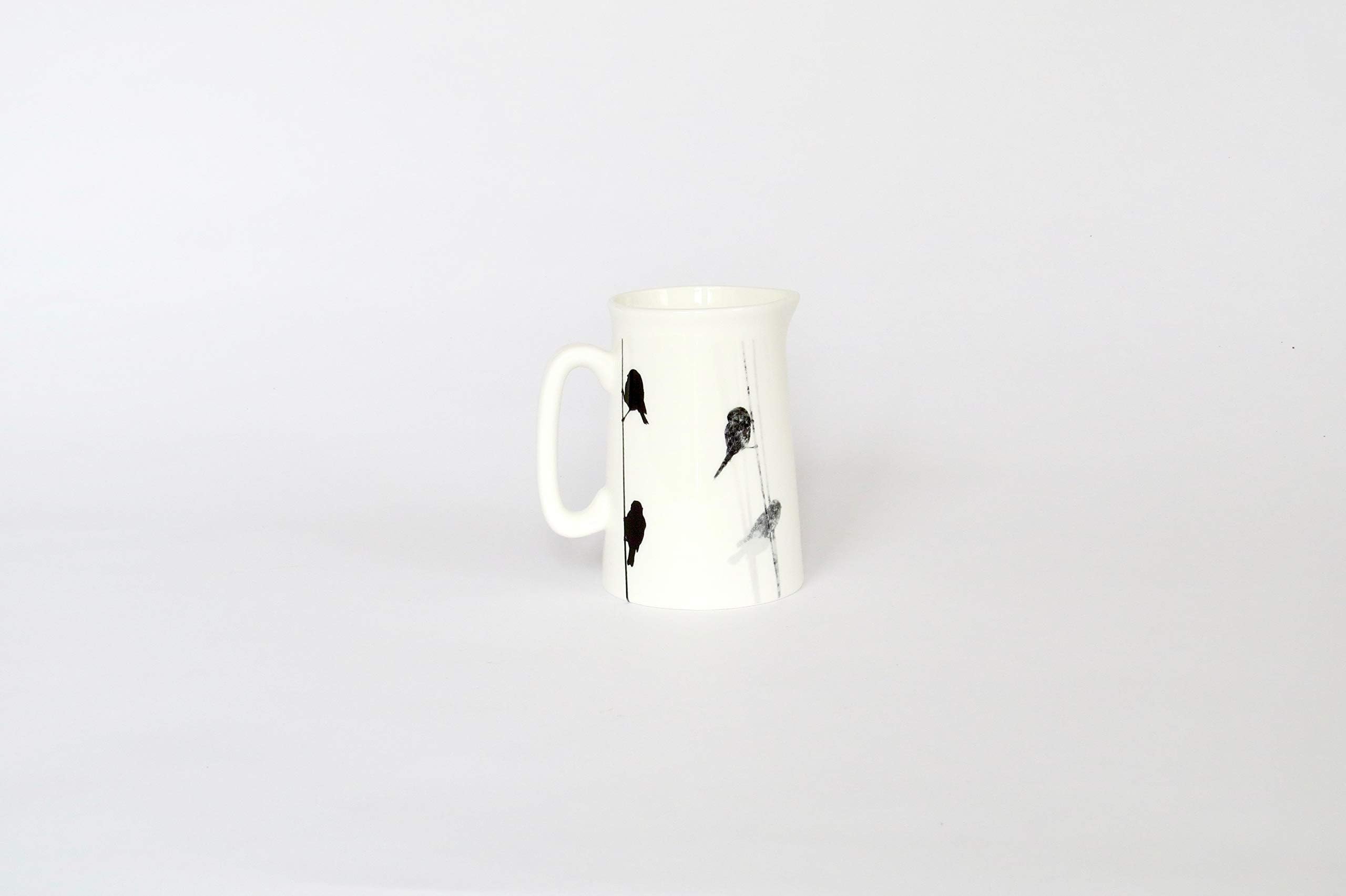 Sandra Vick blue tit jug - creamer - bone china - made in UK
