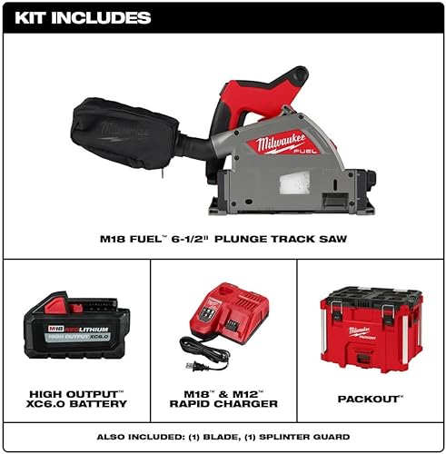 Miniatura 2 de Milwaukee 2831-21 M18 FUEL 18V 6-12" Kit de sierra de pista de inmersión inalámbrica de iones de litio