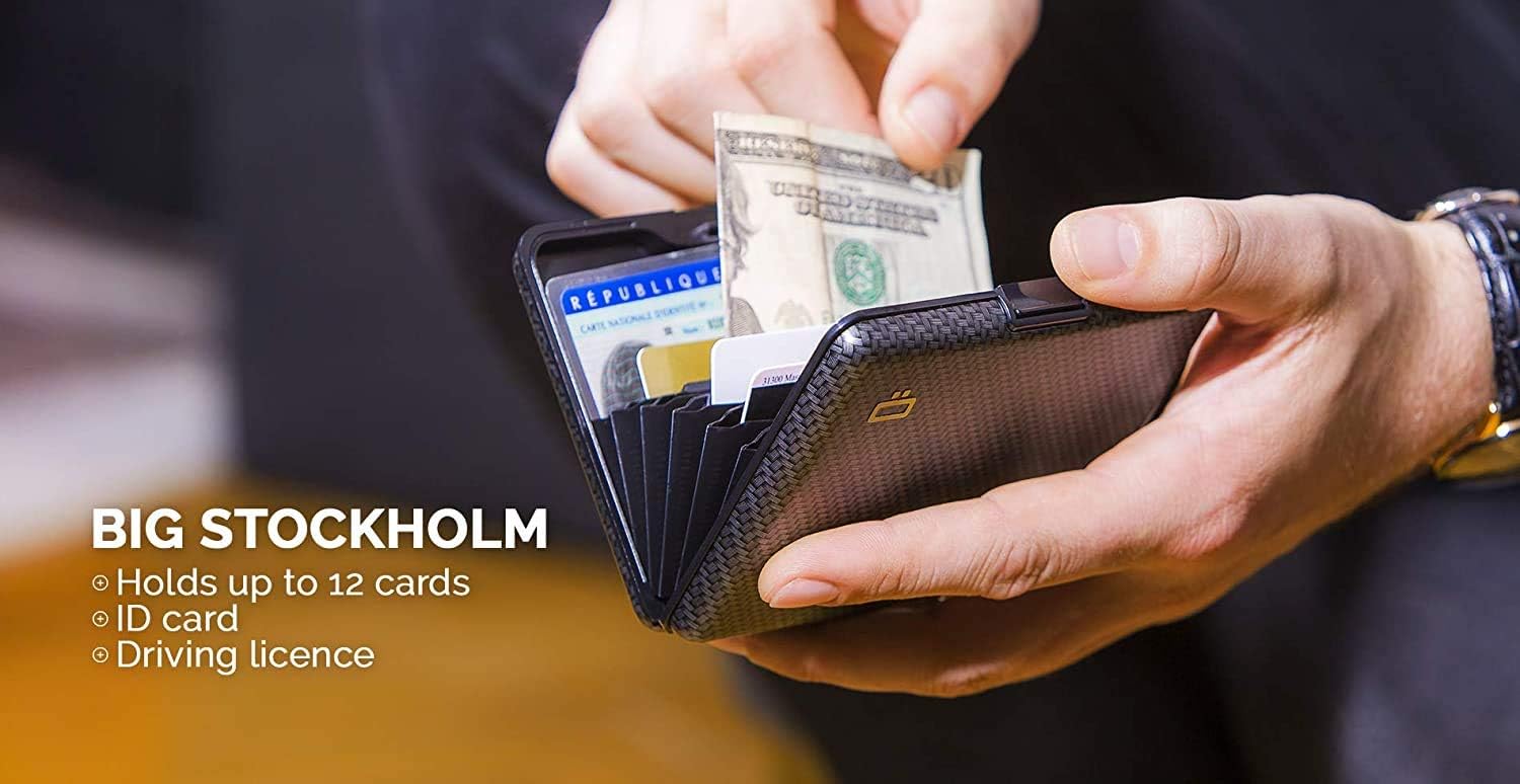 ÖGON -DESIGNS- Aluminum wallet, Large capacity, RFID Protection against fraud and demagnetization, Smart Case BIG STOCKHOLM model - Image 2