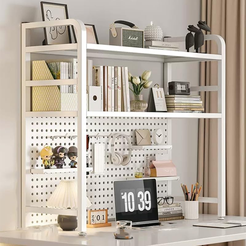 Étagère de bureau à 3 niveaux en métal robuste pour plan de travail et table informatique