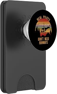 Real Pilots Don't Need Runways Funny Helicopter Pilot Meme PopSockets PopWallet for MagSafe