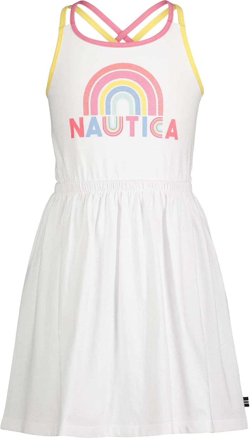 Nautica Girls' Sleeveless Printed Tank Dress: Clothing, Shoes & Jewelry