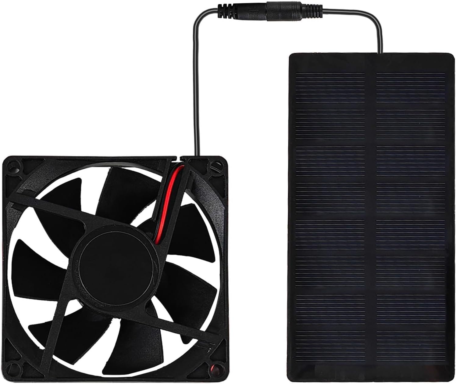 Brrnoo Solar Fans for Outside, Mini Solar Exhaust Fan with Resin Lamination and IP65 Rating for Camping Home RVs Greenhouses White