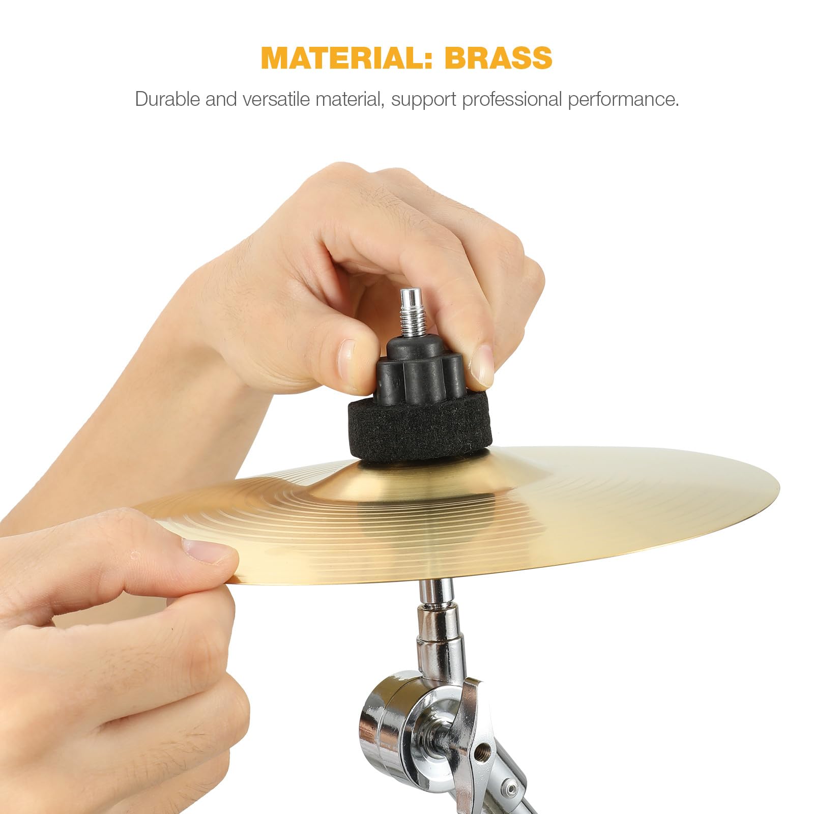 Schlagzeug Becken Messingbecken Satz mit Hi Hat Becken Vielseitig und Formstabil für Schlagzeuger und Percussion Instrument