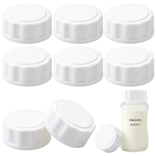 Miniatura 8 de Tapas de repuesto para biberones Philips Avent, tapa de botella compatible con botellas de plástico natural y vidrio, polipropileno suave y seguro,