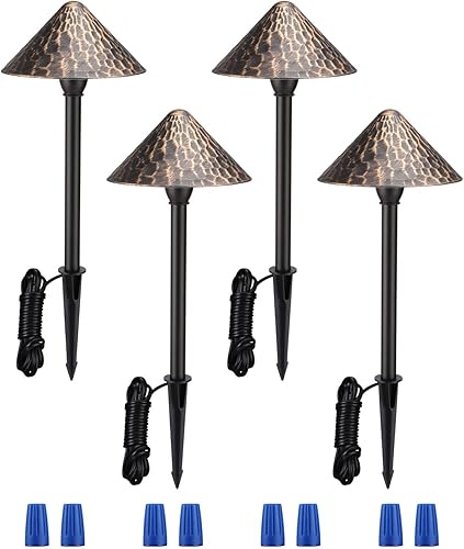 Miniatura 9 de LEONLITE Luz LED para camino de paisaje, 3 W 147 LM 12-24 V ACDC ETL CRI90+ con cable, luz LED para pasarela al aire libre, luces únicas vintage de