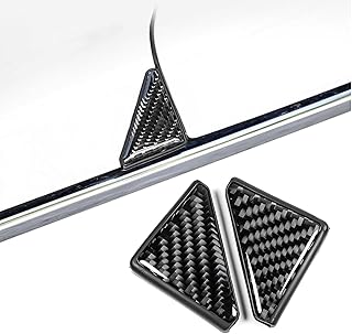 Mijradge Car Door Corner Covers, 2 Pcs Carbon Fiber Anti-Collision Corner Protectors, Self-Adhesive Front Door Protector S...