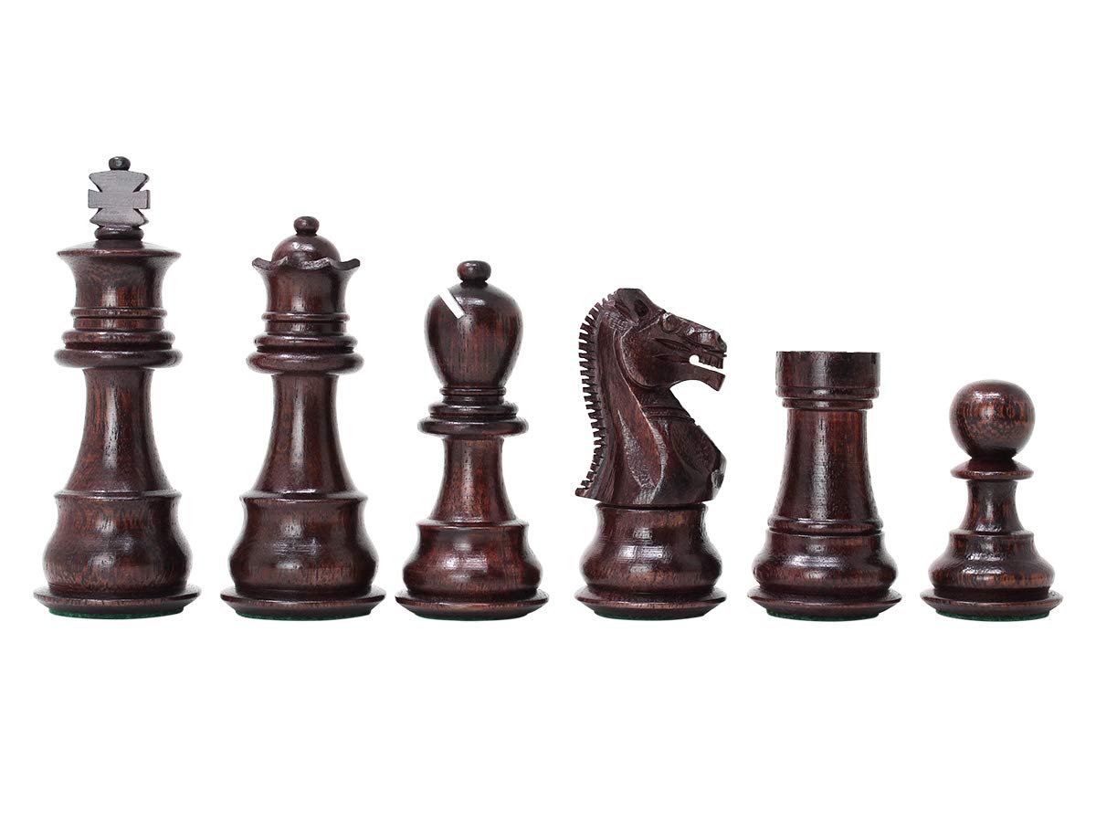 House of Chess - Galaxy Staunton Wooden Chess Set Pieces King Size 3" Triple Weighted (Ringy Rosewood)