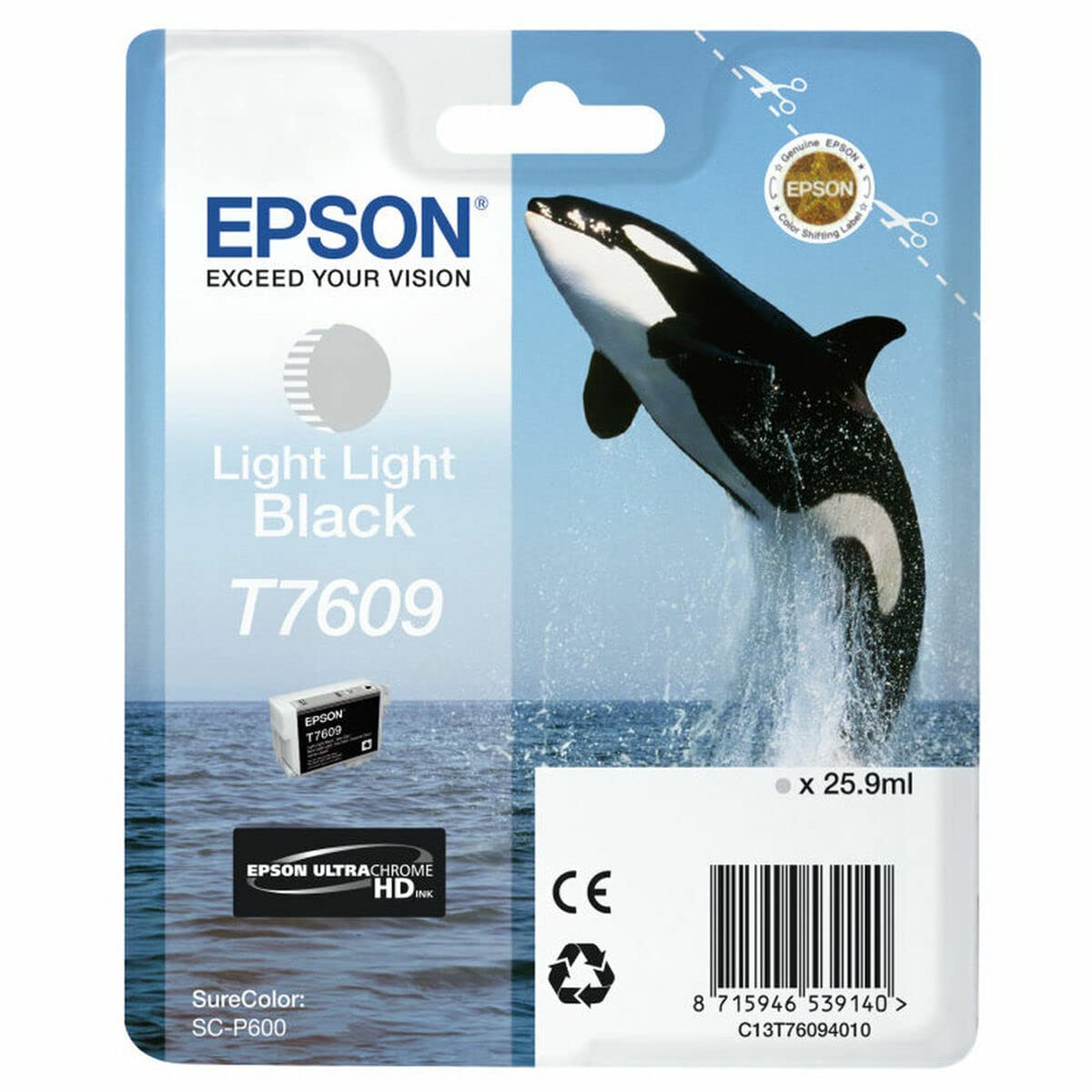 Epson T7609 Original Ink Cartridge C13t76094010 Light Black