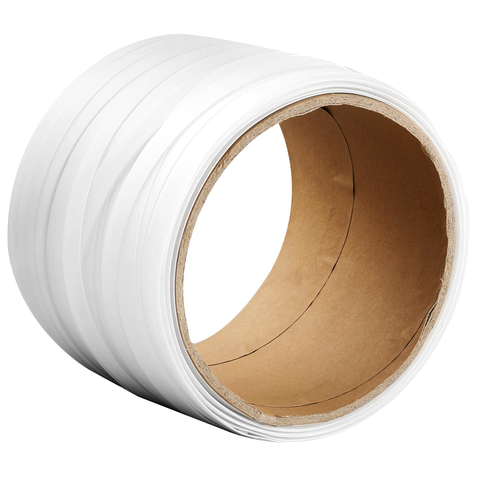 VEVOR Rollo de Fleje de Cinta Tejida para Embalaje 100m x 19mm x 0,9mm Carrete de Fleje Resistente para Palets Alta Resistencia de 800 kg Fleje de Embalaje Trenzado Portátil, Blanco