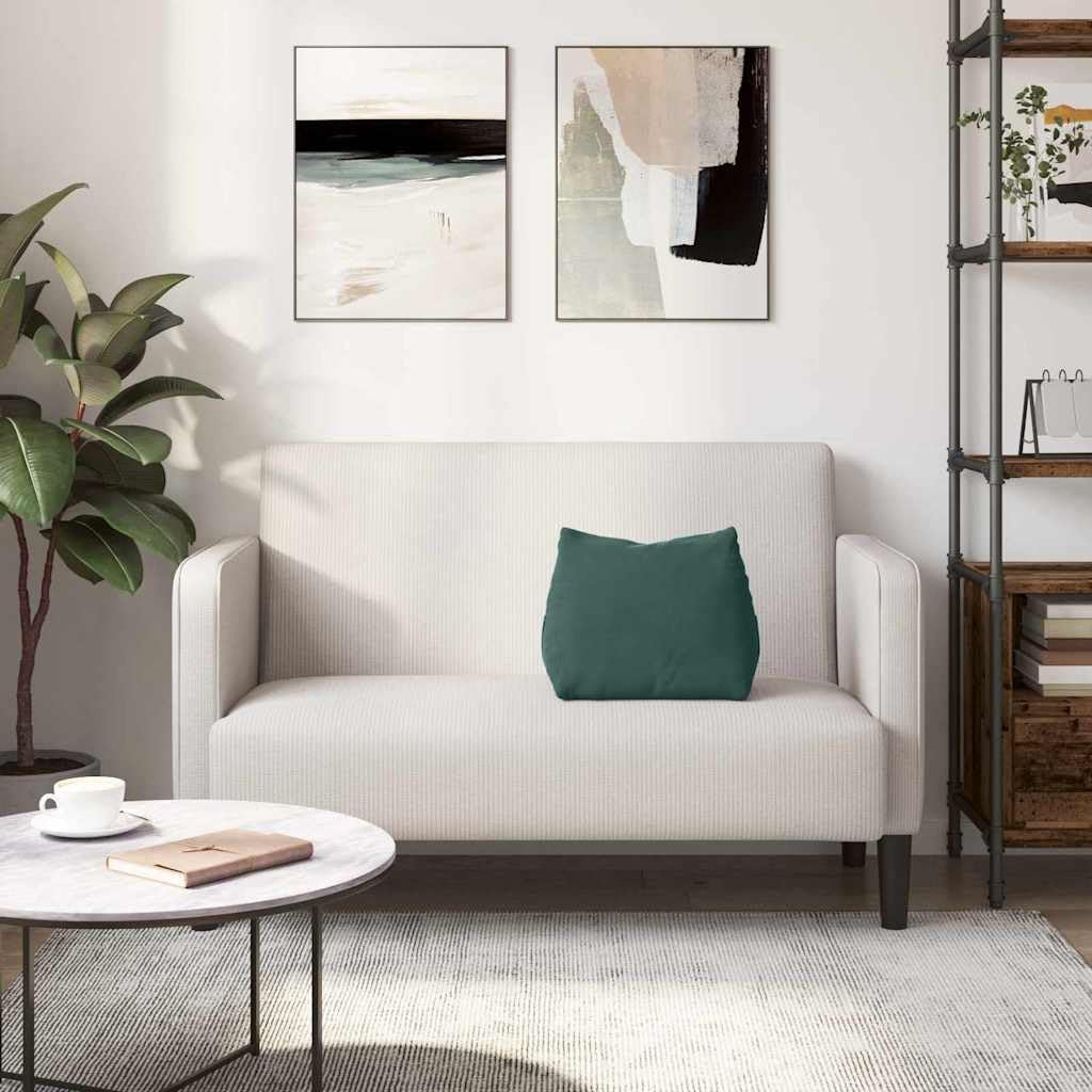 Cuscino per lo schienale in velluto a coste, 45 x 20 x 35 cm, ergonomico, rimovibile, lavabile, traspirante, per divano, sedia da ufficio, letto e ufficio, antiscivolo, con stabile supporto