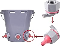 Vista 2 de Tetinas de animales de oveja, cabra, chupete de cordero, cubeta de alimentación de mascotas, alimentador de cordero con base fija para animales