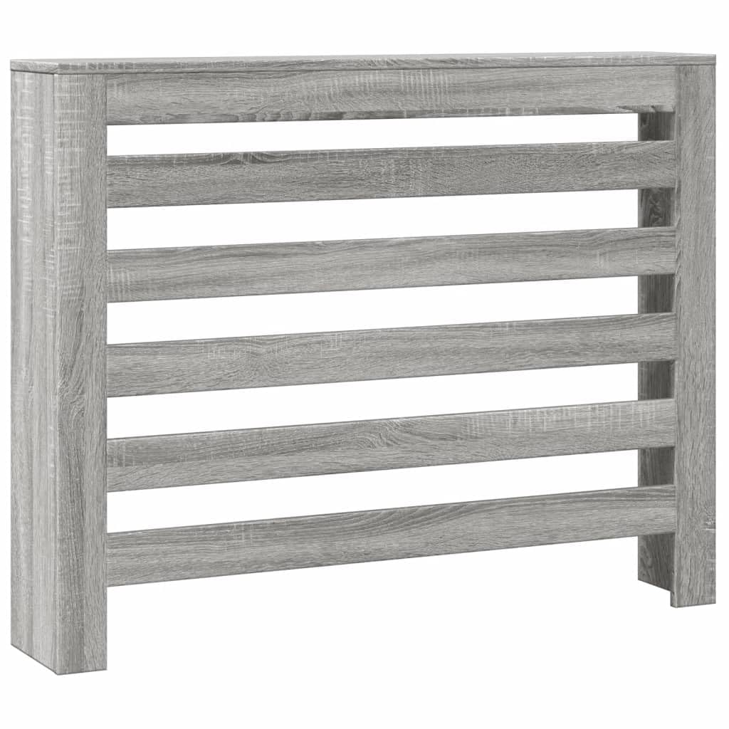 vidaXL Radiator Cover Grey Sonoma 104 x 20 x 82 cm Engineered Wood