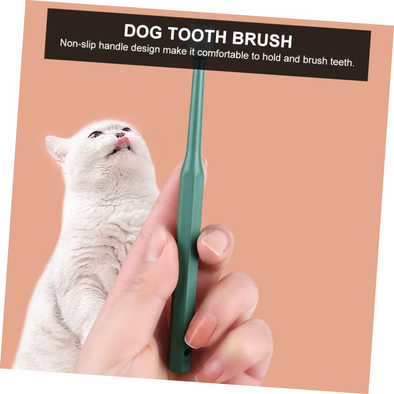 FOMIYES 2 Set Di Spazzolini Da Denti Per Animali Domestici Morbidi Per Gattini Cani Pulizia Dei Denti Manico in Plastica A 360 Gradi 4 Pezzi*2