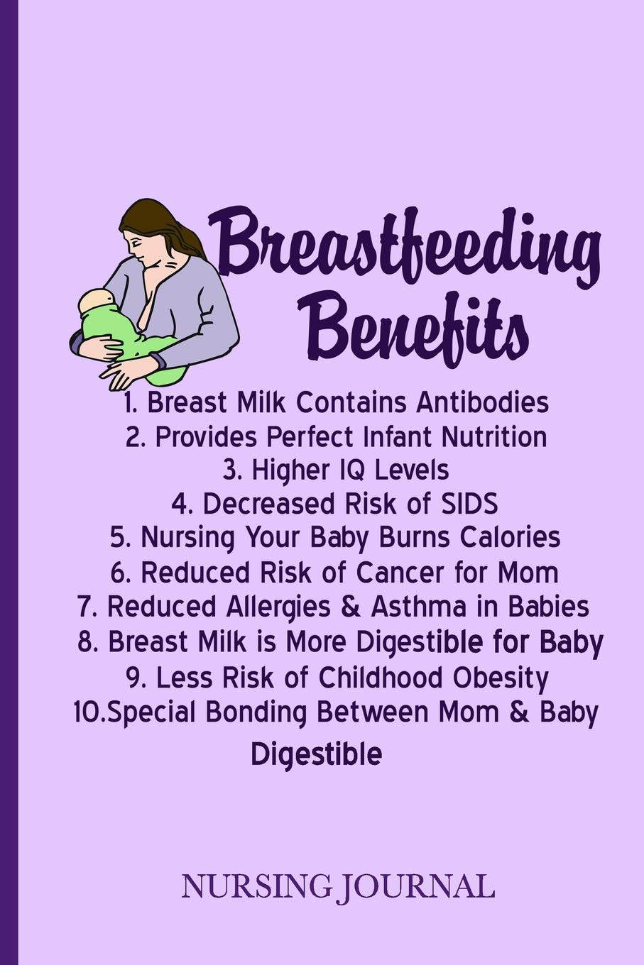 Breastfeeding Benefits Nursing Journal Lactation Consultant Notebook