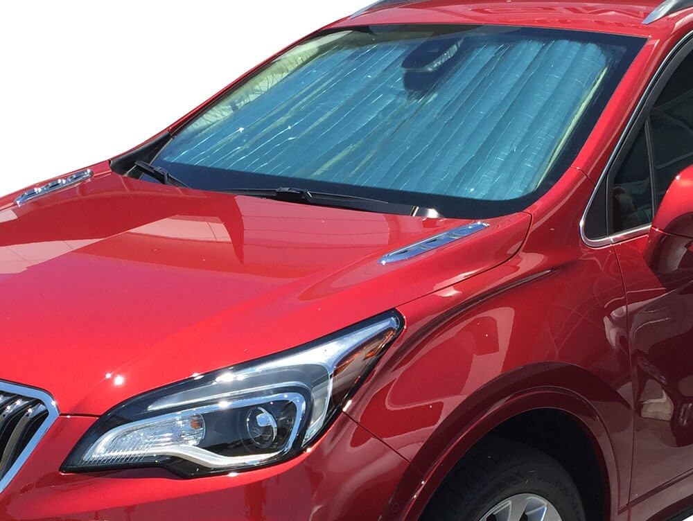 HeatShield, The Original Windshield Sun Shade, Custom-Fit for Buick Envision SUV w/Sensor 2016, 2017, 2018, 2019, 2020 Silver Series
