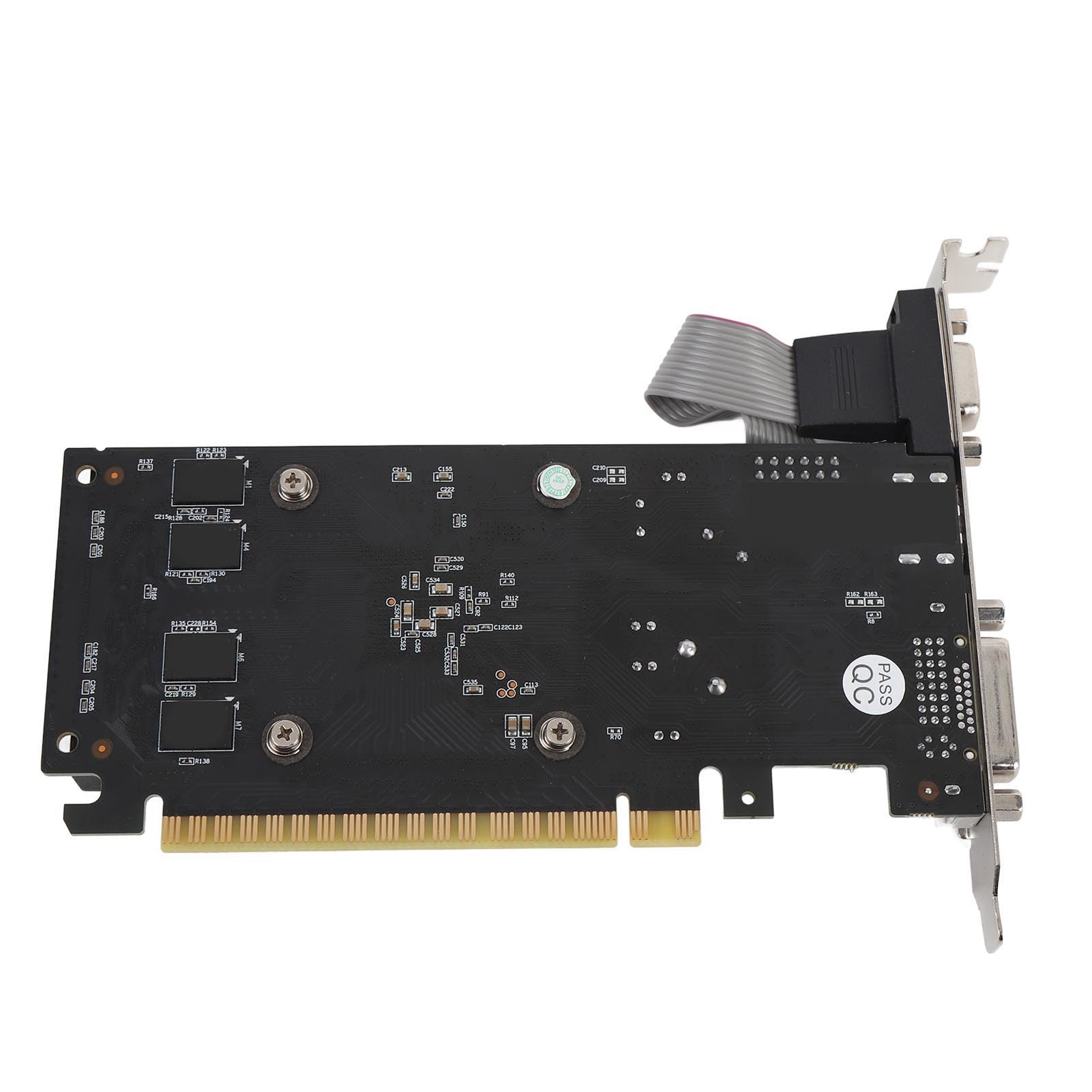 Sxhlseller PCI Express 2.0 Karta Graficzna 1 GB DDR3 64 -bitowa - 500 MHz Core, pamięć 589 MHz, Wyjście VGA DVI HDMI, Karta Wideo o Niskim Szumie do Renderowania Wyświetlacza i Multimedia