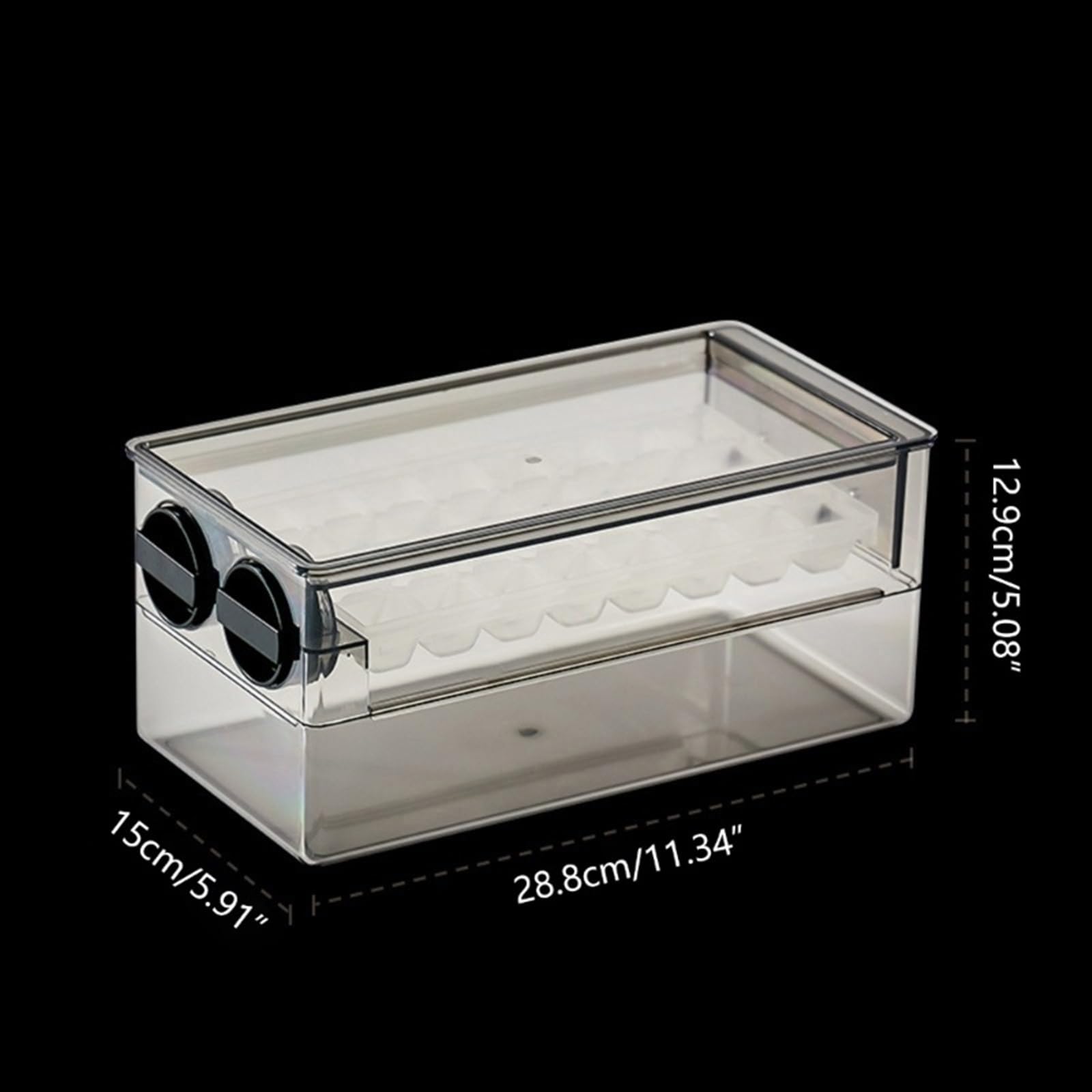 Eiseimer Eiswürfelform, Eisform, große Kapazität, Eisaufbewahrungsbox, Eisaufbewahrungsbehälter for Cocktails, Bier, Wein und Saftgetränke Eiswürfelbehälter(Transparent Gray)