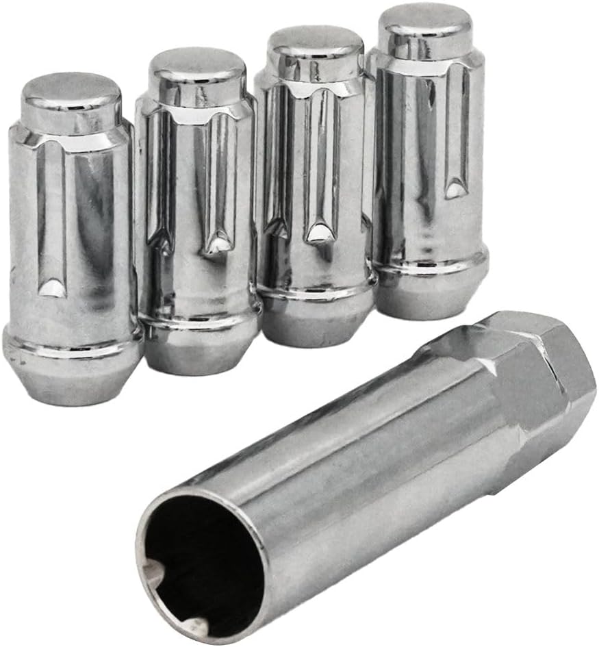 Locking Lug Nuts | Wheel Locks | 12x1.5 Chrome | Closed Bulge