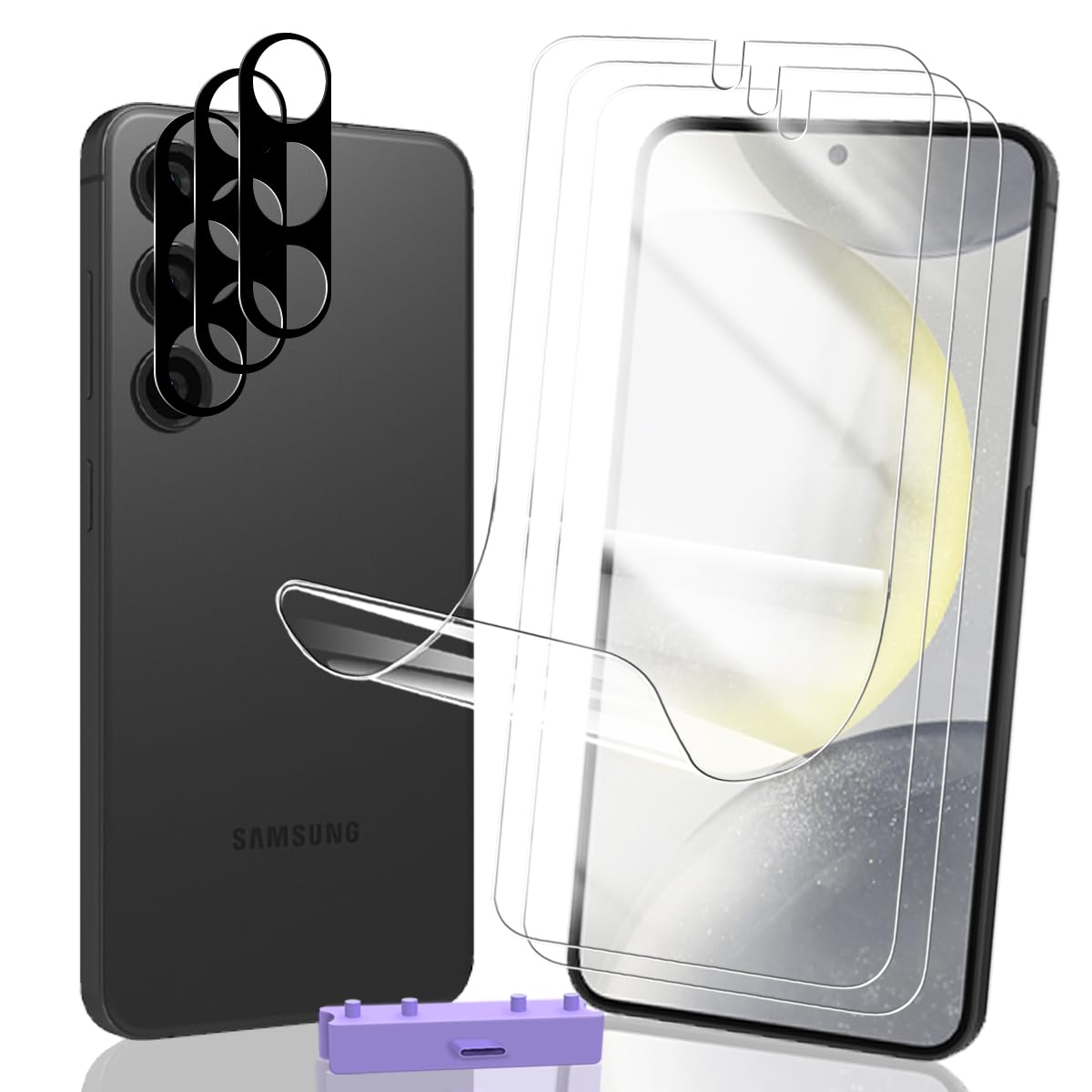 Rniidaaz 4 Stück Schutzfolie, Selbstheilende Weich TPU Displayschutz Anti-Kratzen, Unzerbrechlich Anti-Bläschen Sensitive Touch HD folie