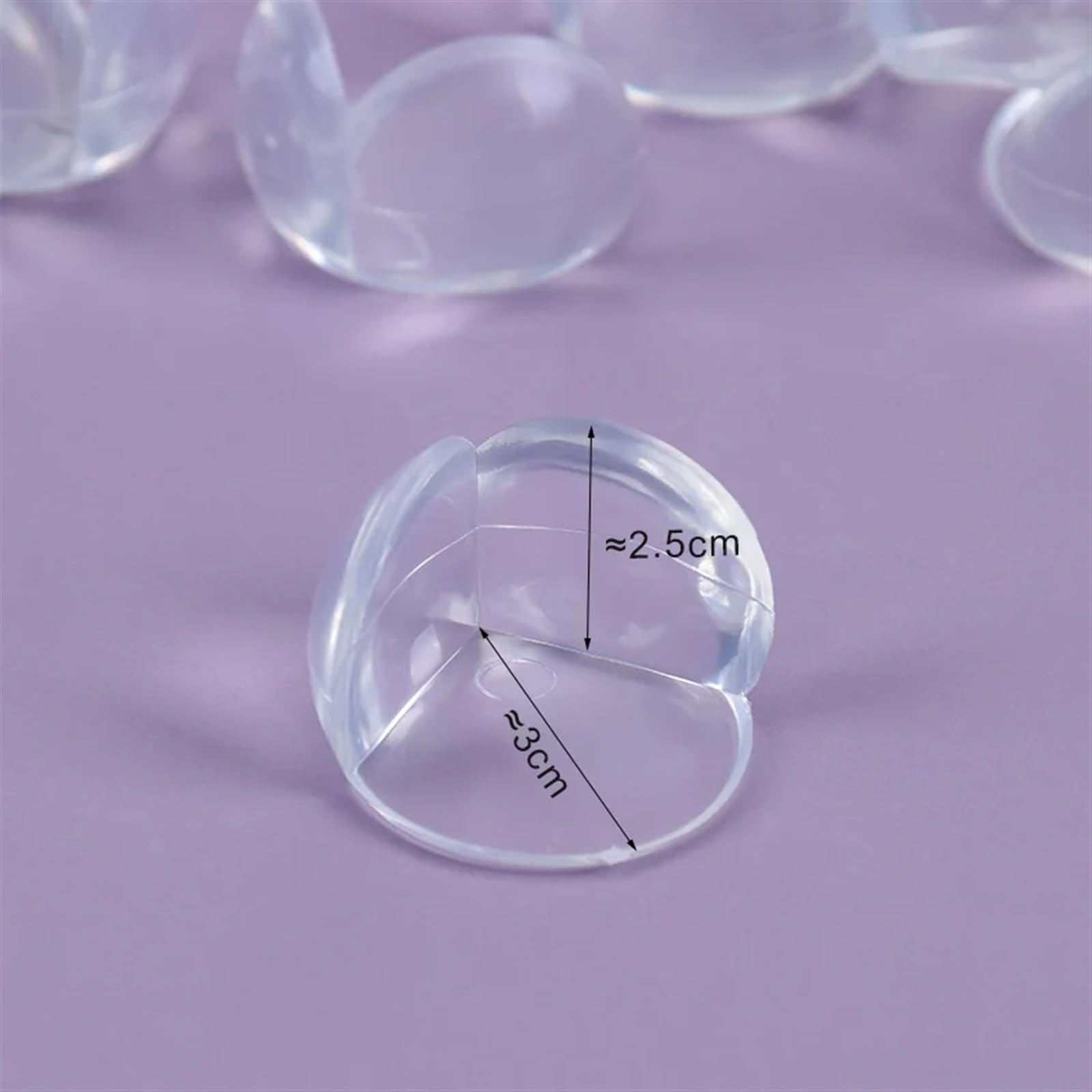 Protectores de Esquinas para mesas, Seguridad Infantil, 10 Unidades, Funda Protectora de Silicona Transparente esférica anticolisión.