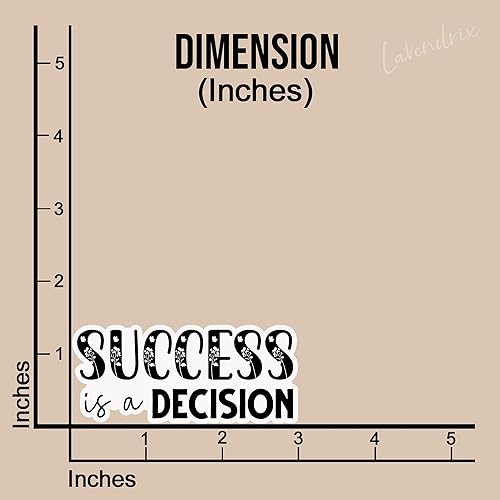 Miniatura 4 de (3 unidades) Success is A Decision - Calcomanía divertida motivacional con frase inspiradora, calcomanías de regalo para vaso, laptop, Kindle,