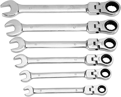 Miniatura 8 de Greensen Juego de llaves combinadas métricas de trinquete de 12 piezas, acero al cromo vanadio, 0.315-0.748 in con caja de almacenamiento