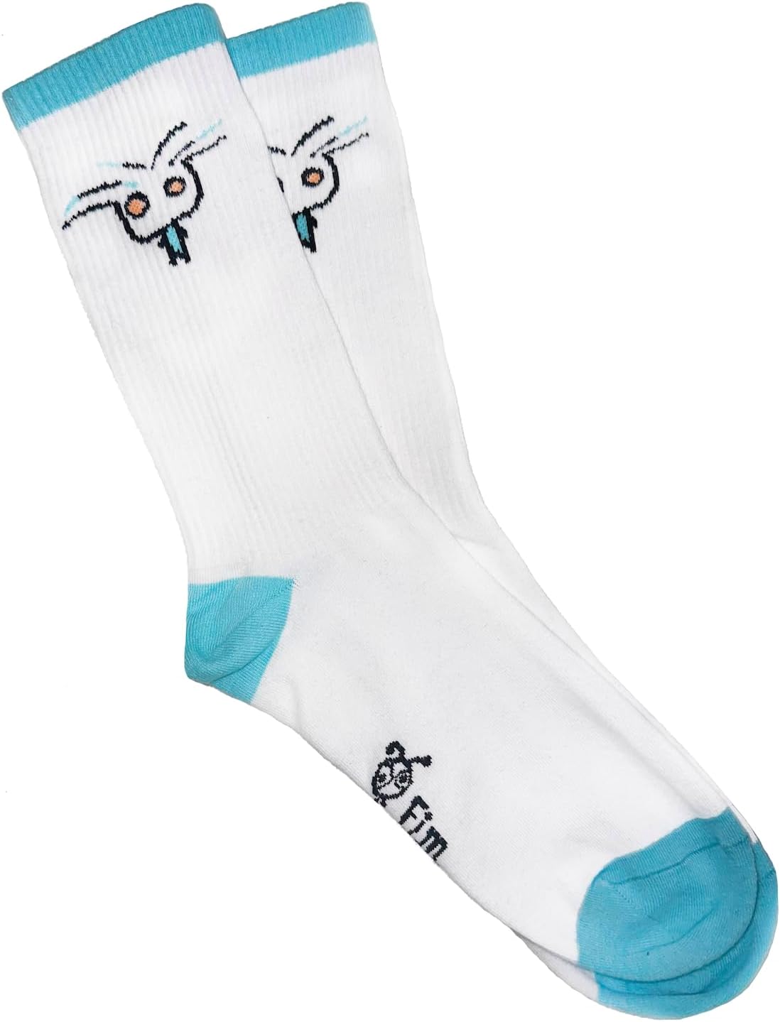Knitted Freaks Socks - fun socks - designer socks - crew socks - gym socks - cartoon socks - white socks - socks for men - socks for women