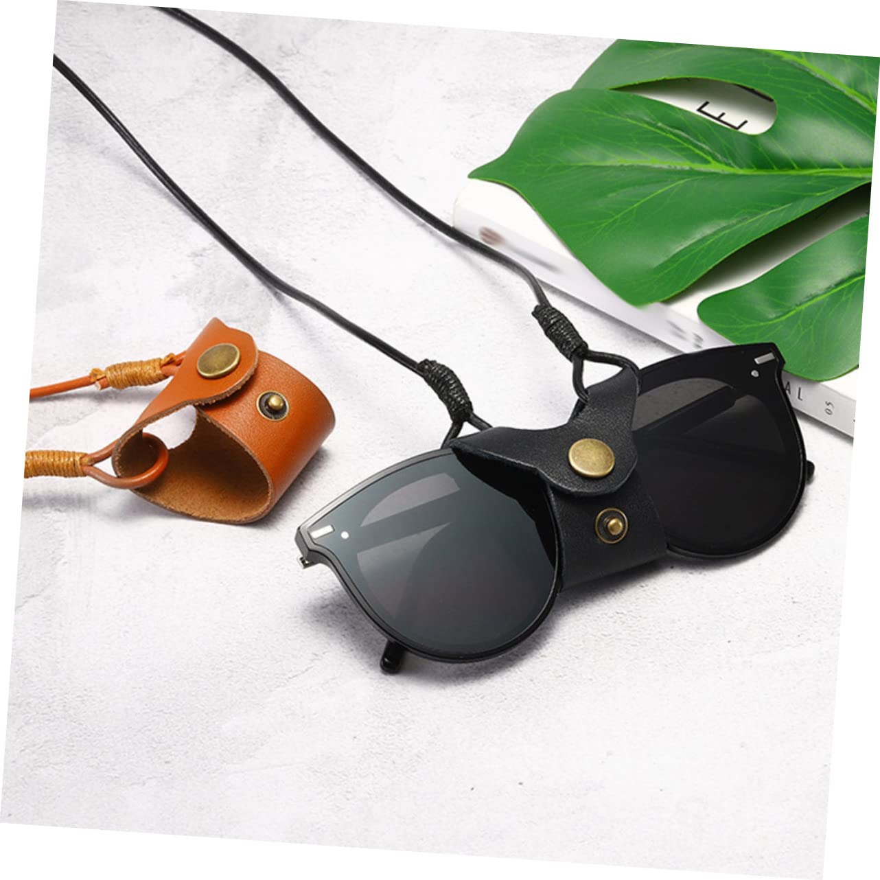 Hemobllo 5piezas Soporte De Gafas De Cuello De Piel Sintética Correa Para Gafas De Sol y Graduadas Accesorio De Moda Para Mujeres Sin Complicaciones