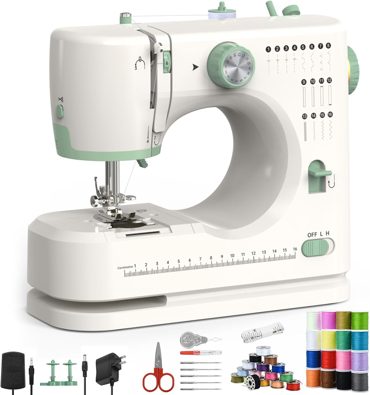 Sewing Machine for Beginners,Double Needle Sewing Machine for Adults,16 Strings of Weaving Dreams,Adjustable Sewing Speed,Suitable for Daily Sewing at Home. Upgrade accessories