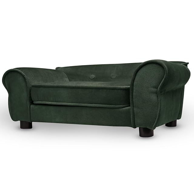 Foto 3 de 7 de MG Design Sofá para Mascotas en Verde Oscuro