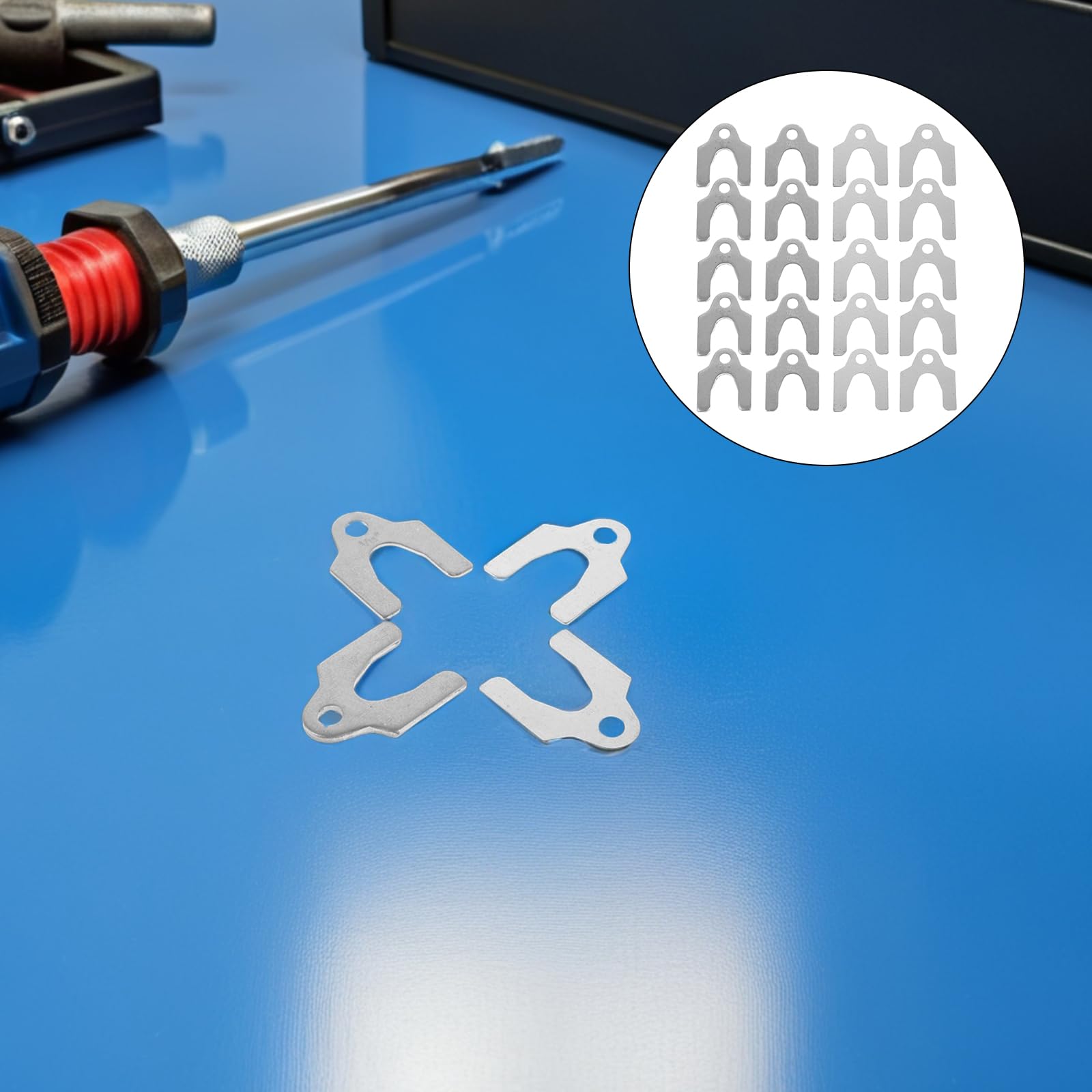 Kit da 144 Pezzi Spessori di Allineamento per Portiere Auto in Acciaio, Compatibilità per Pannelli Carrozzeria, per Riparazioni Fai da Te e Officine